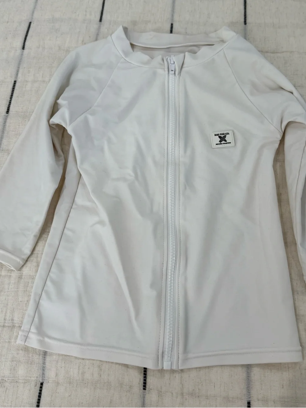 Rad Tod Co KIDS White Rashguard Swim Top